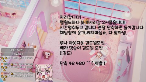 자러갑니당 노방종15일차 [메이플 루나/ 베라]