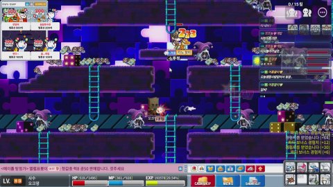 [DRZ]  메이플랜드 3일차   무자본 사수 .. (맞방 귓 )