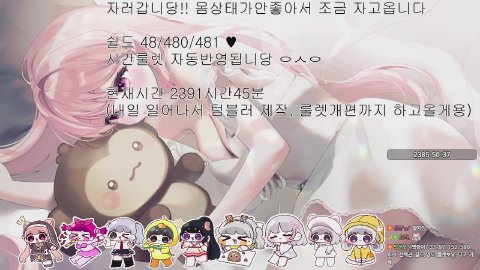 자러갑니당 / 노방종55일차