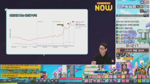 이제 퇴근 라이브...늦었당(메이플)