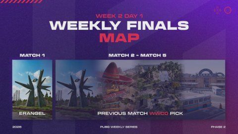 (MAP) 위클리 파이널 WEEK 2 DAY 1 ⎮ 2026 PWS [배틀그라운드] [배그]